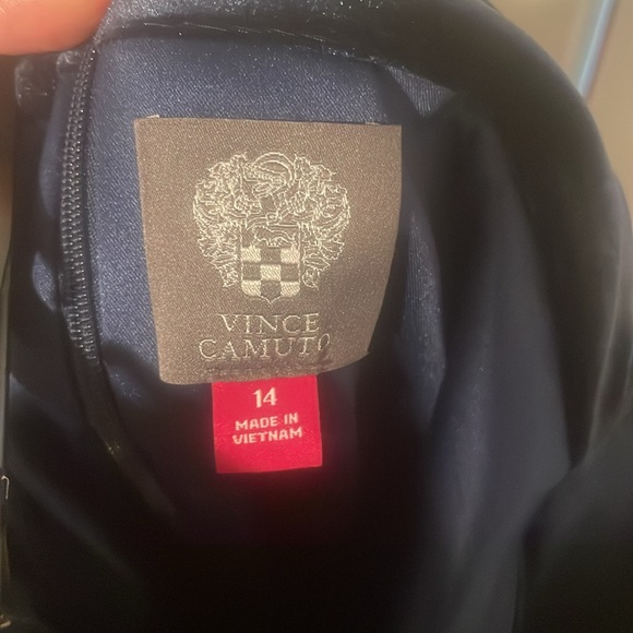 Navy Blue Velour formal/cocktail dress perfect for your next event - Picture 2 of 3